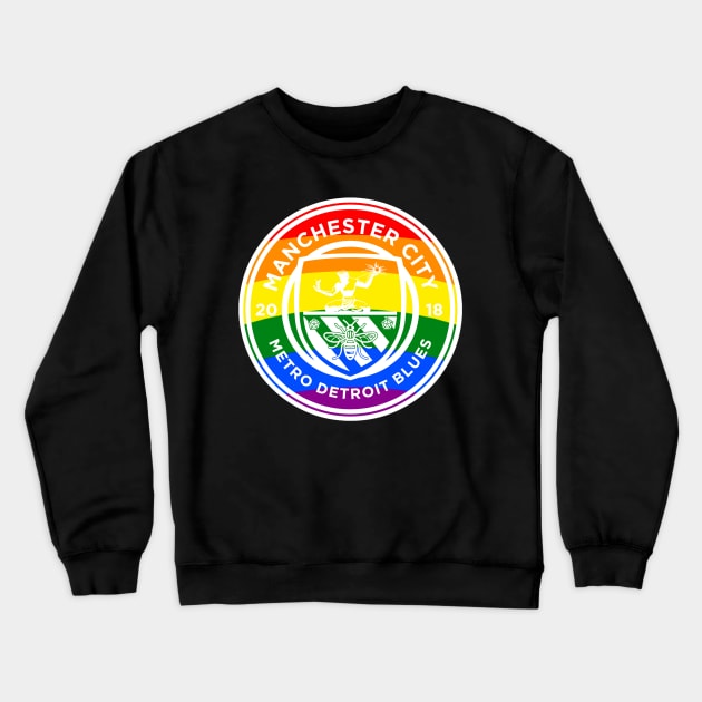 MCFC Metro Detroit Blues Pride Crewneck Sweatshirt by Tannim